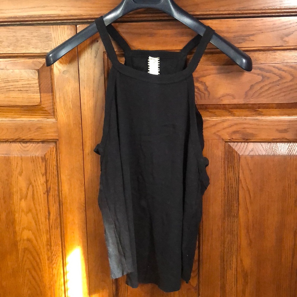 New Romantics free people black wrap top s
